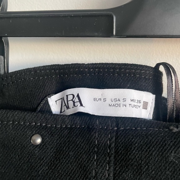 Zara black denim studded bustier crop top size S - Picture 4 of 5